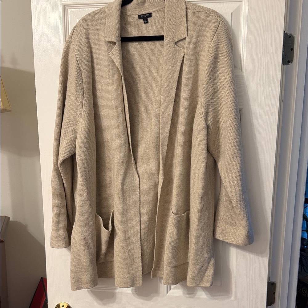 Talbots Light Tan Cardigan Sweater